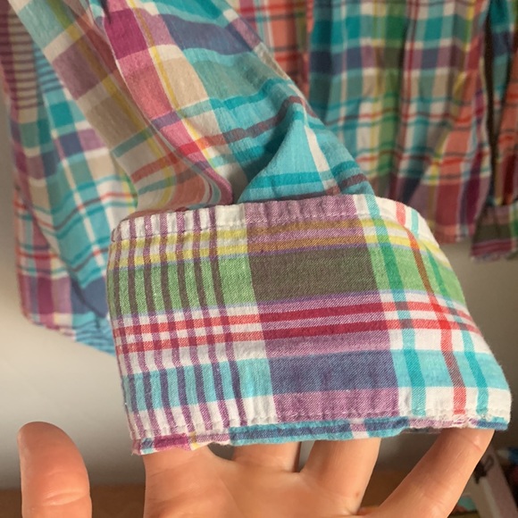 American eagle spring plaid button up shirt - Picture 3 of 4